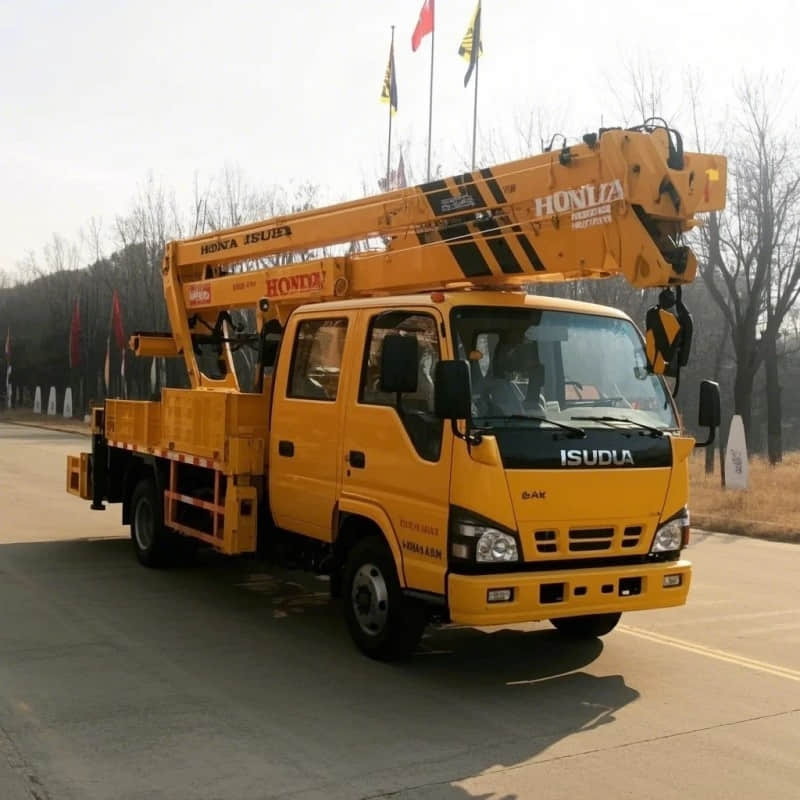 18M Articulated Boom Lift | High-Reach Aerial Work Platform with Crane