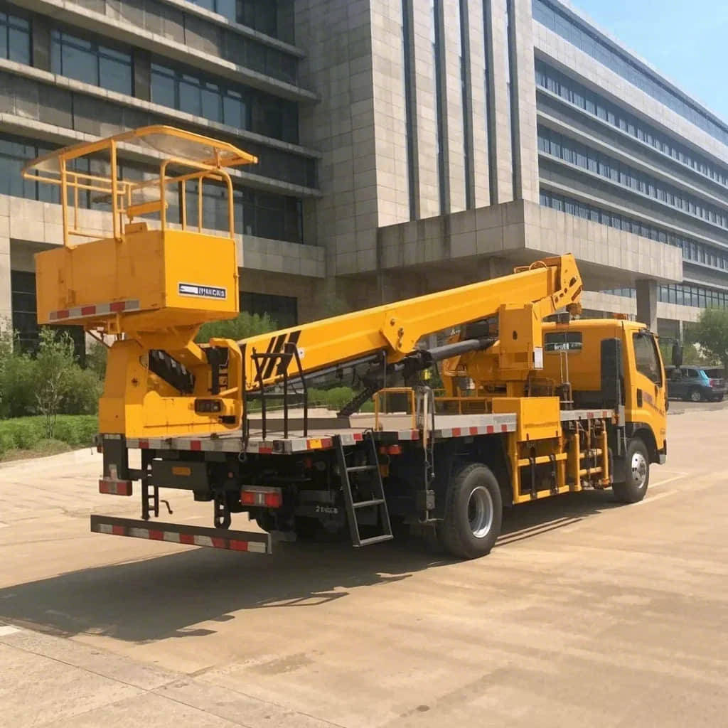 22M Telescopic Boom Aerial Work Platform Operating on Construction Site