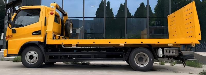 Dongman JAC Shuailing flatbed wrecker truck with 200mm reinforced chassis and 3600mm wheelbase for vehicle recovery